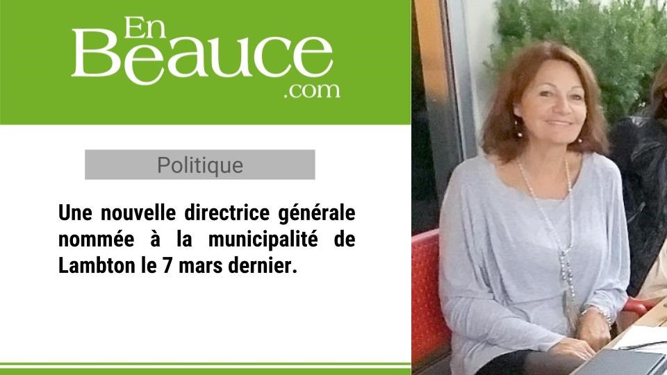 Une nouvelle directrice générale dans la municipalité de Lambton